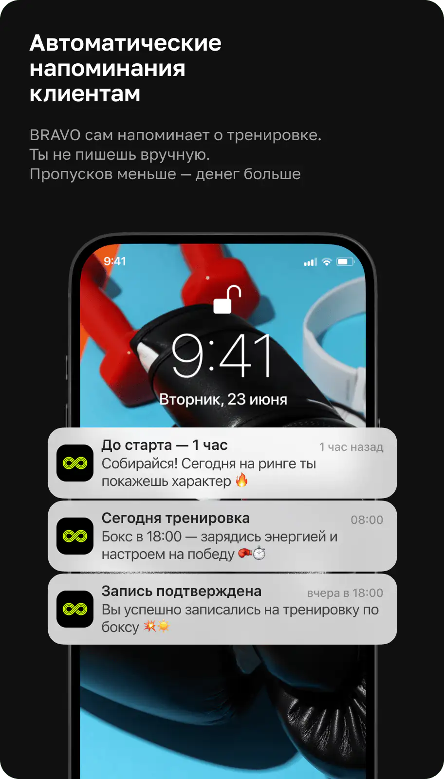 Автоматическое напоминание клиентам